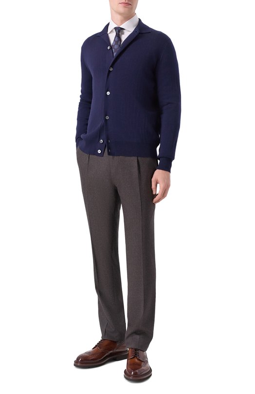 Шерстяная рубашка Andrea Campagna CA1ML/RM16G Синий  CA1ML/RM16G Фото 2