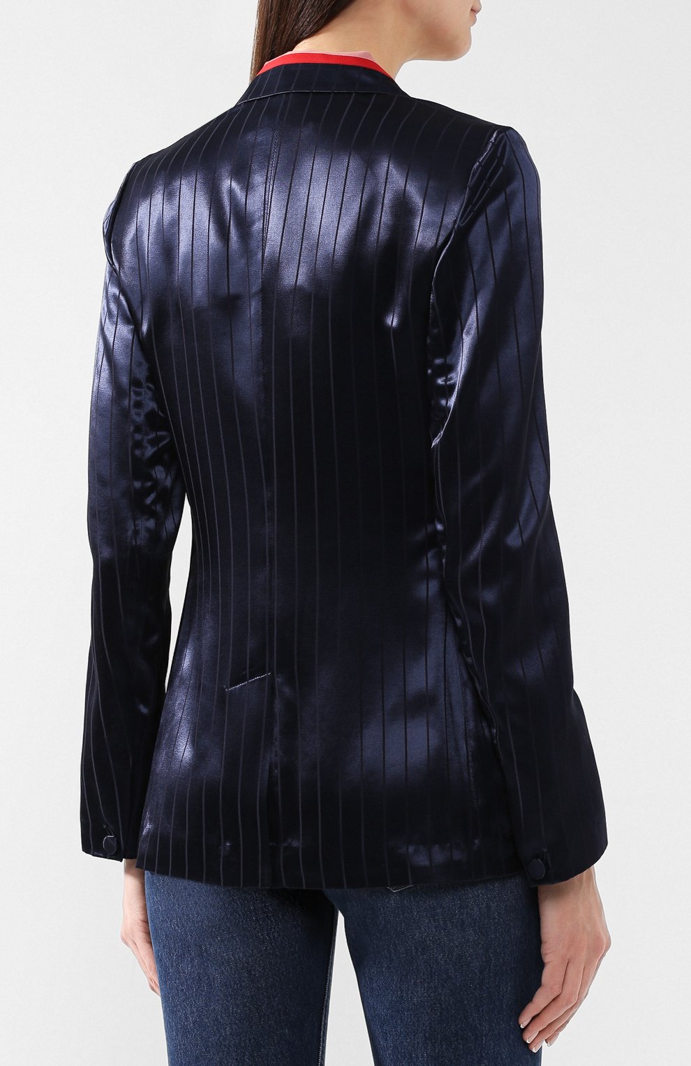 Двубортный жакет RAG AND BONE темно-синего цвета по цене 47750 руб., арт. W292419NW, фото 4 Двубортный жакет RAG AND BONE, арт. W292419NW, фото 4