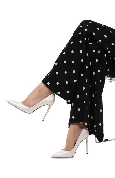 Текстильные туфли purist 105 AQUAZZURA, арт. PURHIGBR-SAT-FFF, фото 3