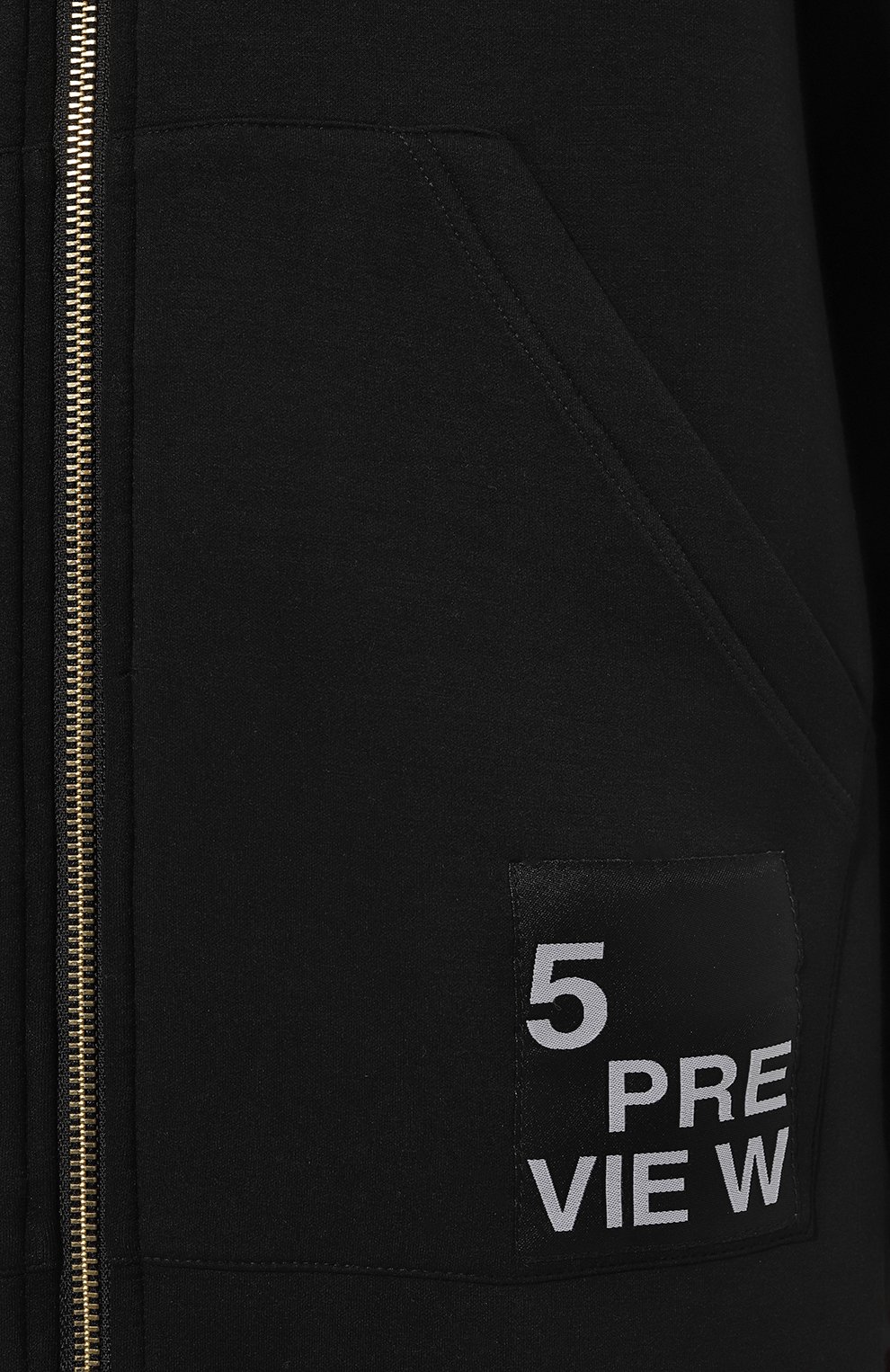 Толстовка из вискозы 5PREVIEW черного цвета по цене 38900 руб., арт. 5PWFA23006, фото 5 Толстовка из вискозы 5PREVIEW, арт. 5PWFA23006, фото 5