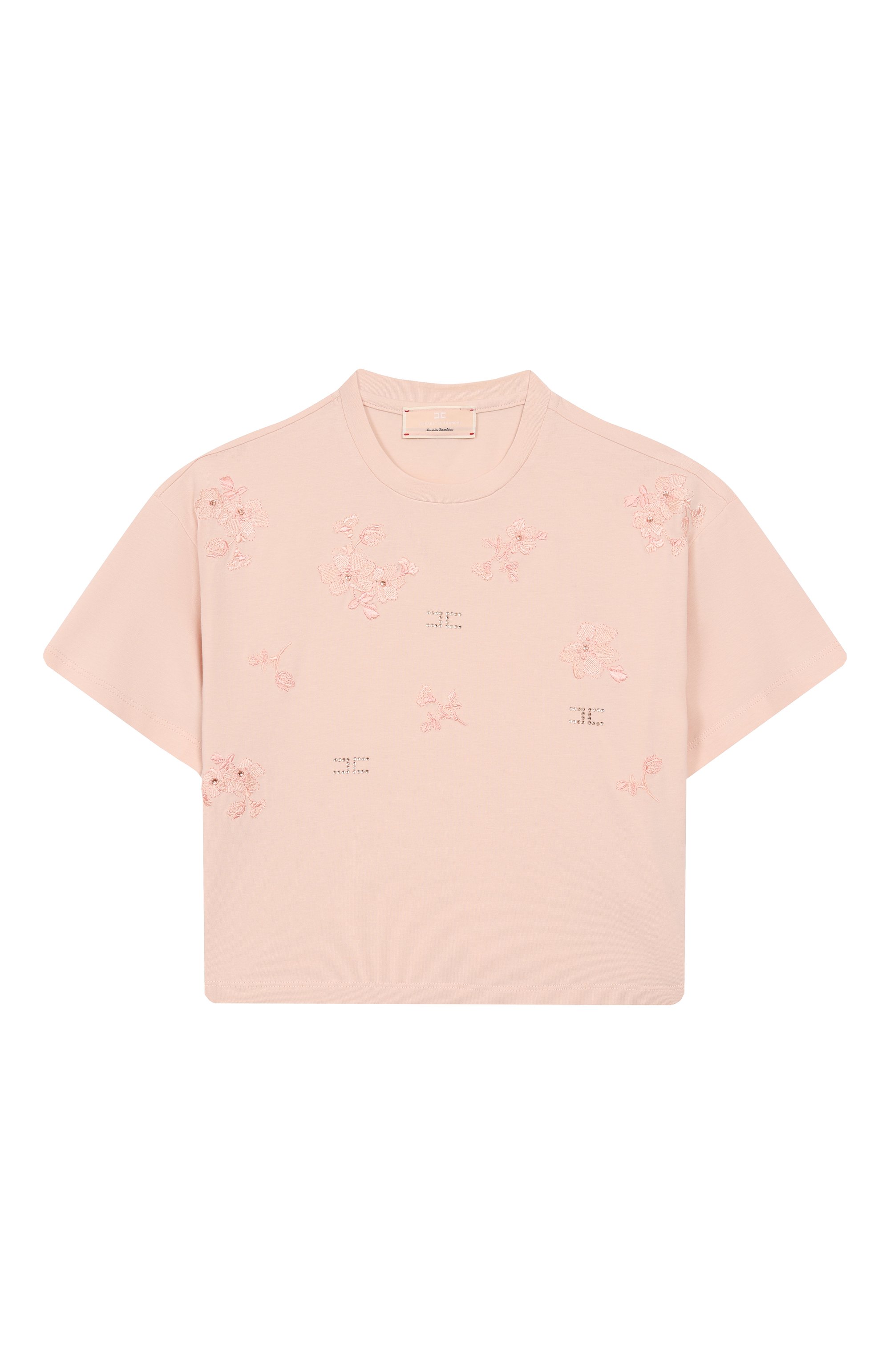 Хлопковая футболка ELISABETTA FRANCHI LA MIA BAMBINA, арт. EFTS2400/JE006/10A-12A+, фото 1