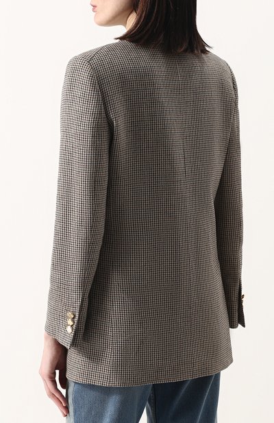 Льняной двубортный жакет GUCCI, арт. 519237/ZKL06, фото 4
