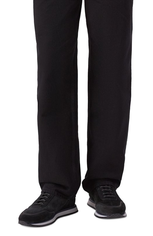 Замшевые кроссовки Zilli H0265AM1116VTRR10 Чёрный  H0265AM1116VTRR10 Фото 3