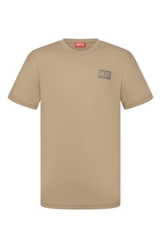 Хлопковая футболка Diesel A20975/0QIAM Бежевый A20975/0QIAM