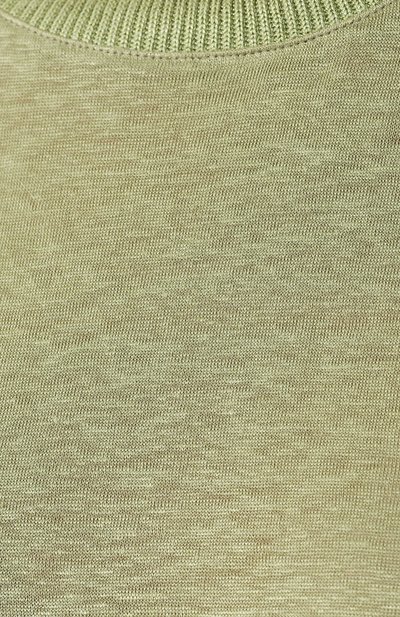 Льняная футболка LORO PIANA светло-зеленого цвета по цене 76750 руб., арт. FAI5936, фото 5 Льняная футболка LORO PIANA, арт. FAI5936, фото 5