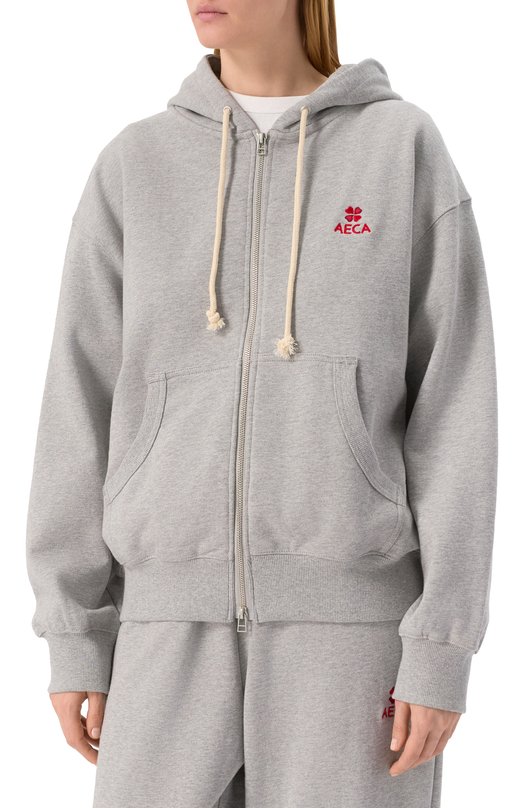 Хлопковая толстовка AECA WHITE AWCMFWBDTSZSO001C0.GREY (M) Серый  AWCMFWBDTSZSO001C0.GREY (M) Фото 3