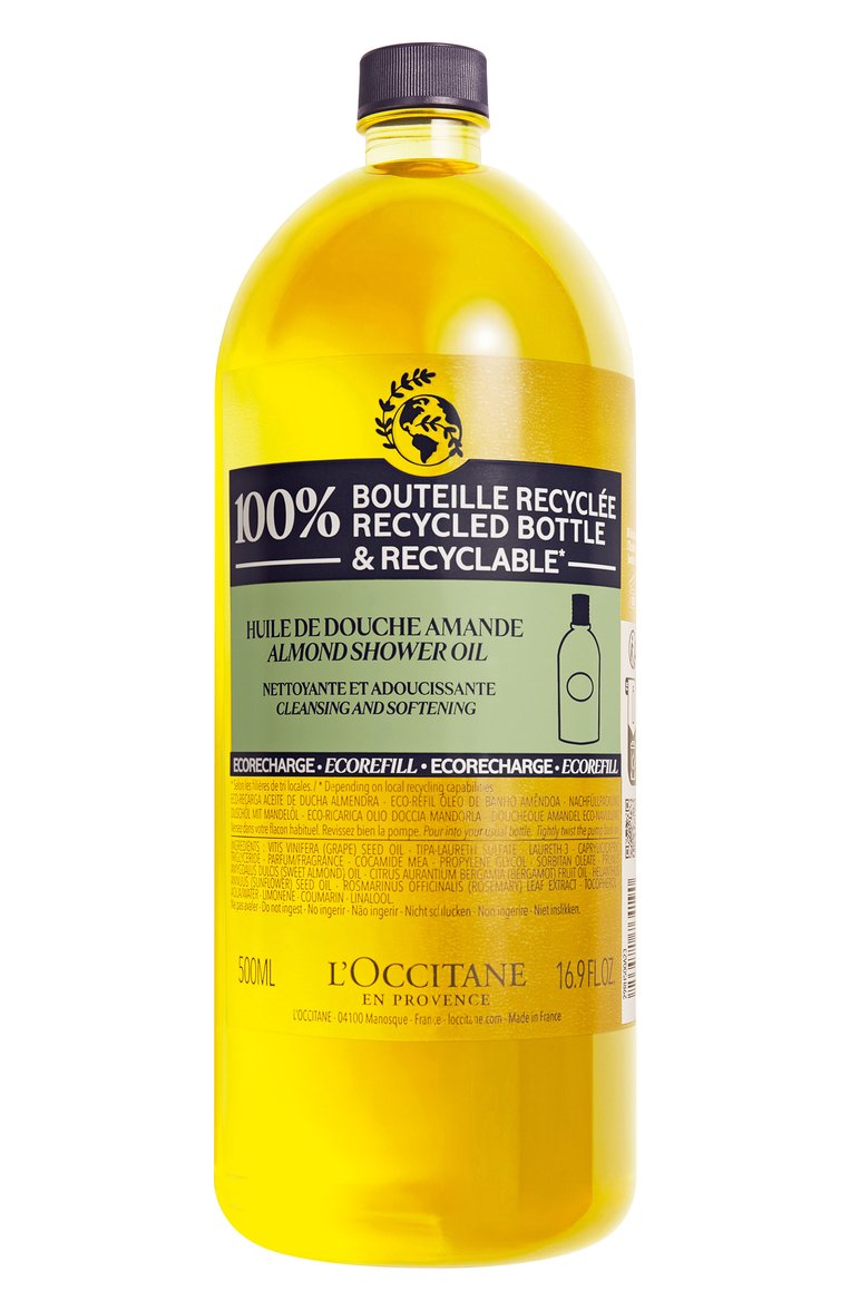 Увлажняющее миндальное масло для душа (500ml) L`OCCITANE бесцветного цвета, арт. 764688 | Фото 1 (Нос: Не проставлено; Региональные ограничения белый список (Axapta Mercury): Не проставлено; Назначение: Для тела; Косметика кросс-кт: Уход У; Тип продукта: Масла; Обьем косметики: 500ml)