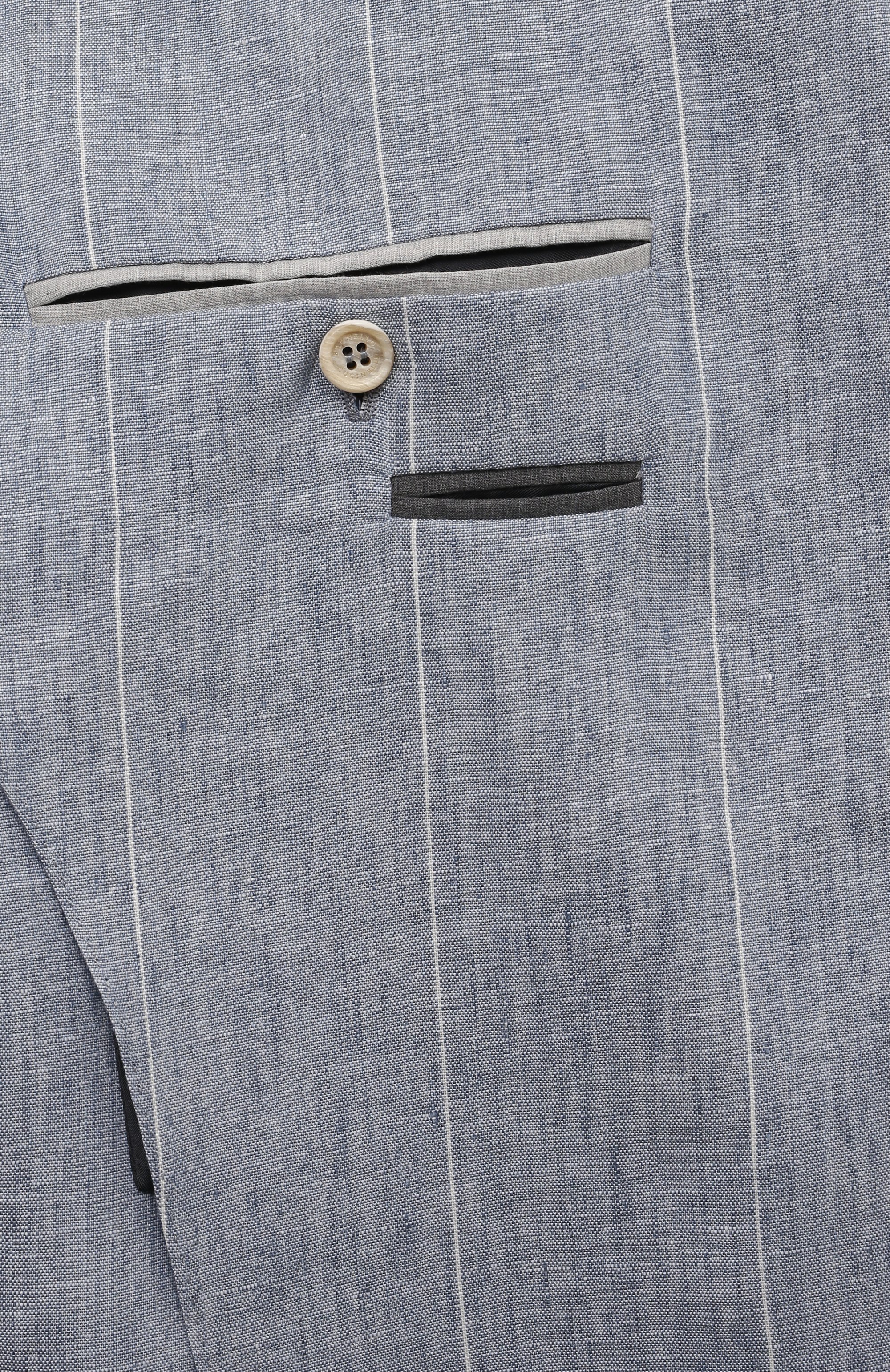 Льняной костюм BRUNELLO CUCINELLI синего цвета по цене 432000 руб., арт. MB400EDNS, фото 9 Льняной костюм BRUNELLO CUCINELLI, арт. MB400EDNS, фото 9
