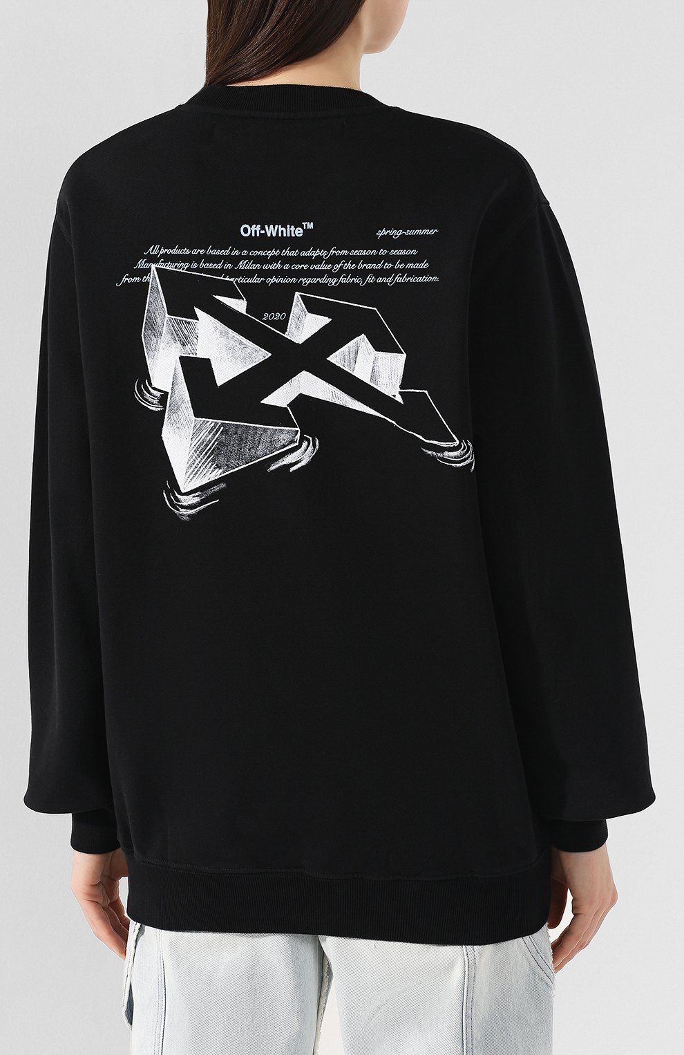 Хлопковый свитшот OFF-WHITE, арт. 0WBA055R200030431001, фото 4