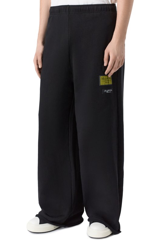 Хлопковые брюки MM6 SH0KA0072/M25025 Чёрный  SH0KA0072/M25025 Фото 3