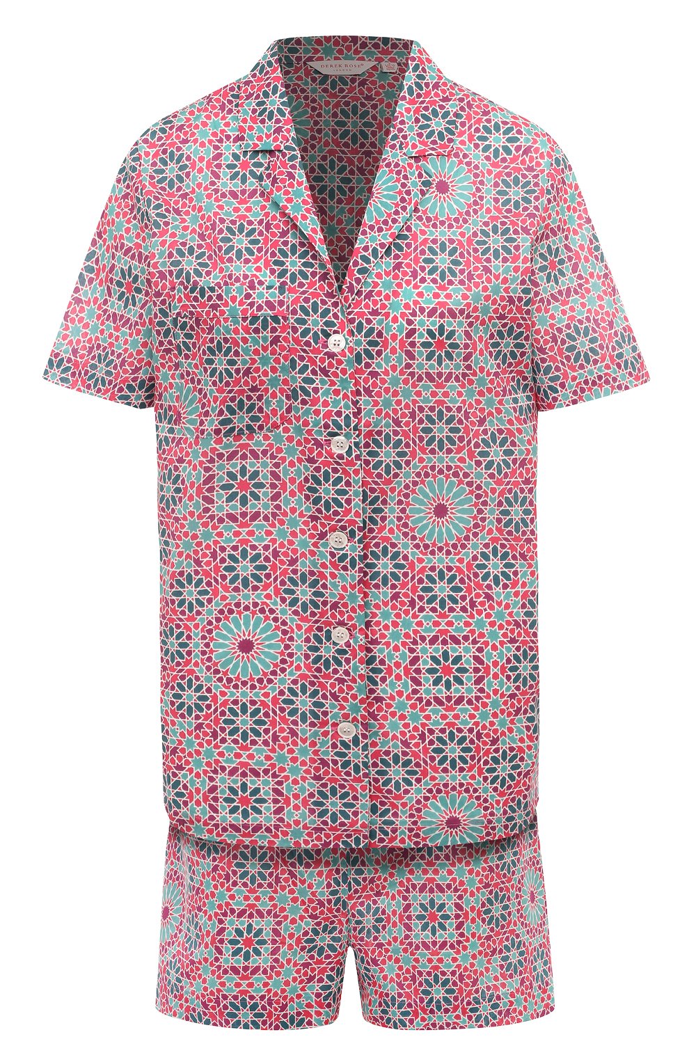 Хлопковая пижама DEREK ROSE розового цвета по цене 26050 руб., арт. 2015-LEDB069, фото 1 Хлопковая пижама DEREK ROSE, арт. 2015-LEDB069, фото 1