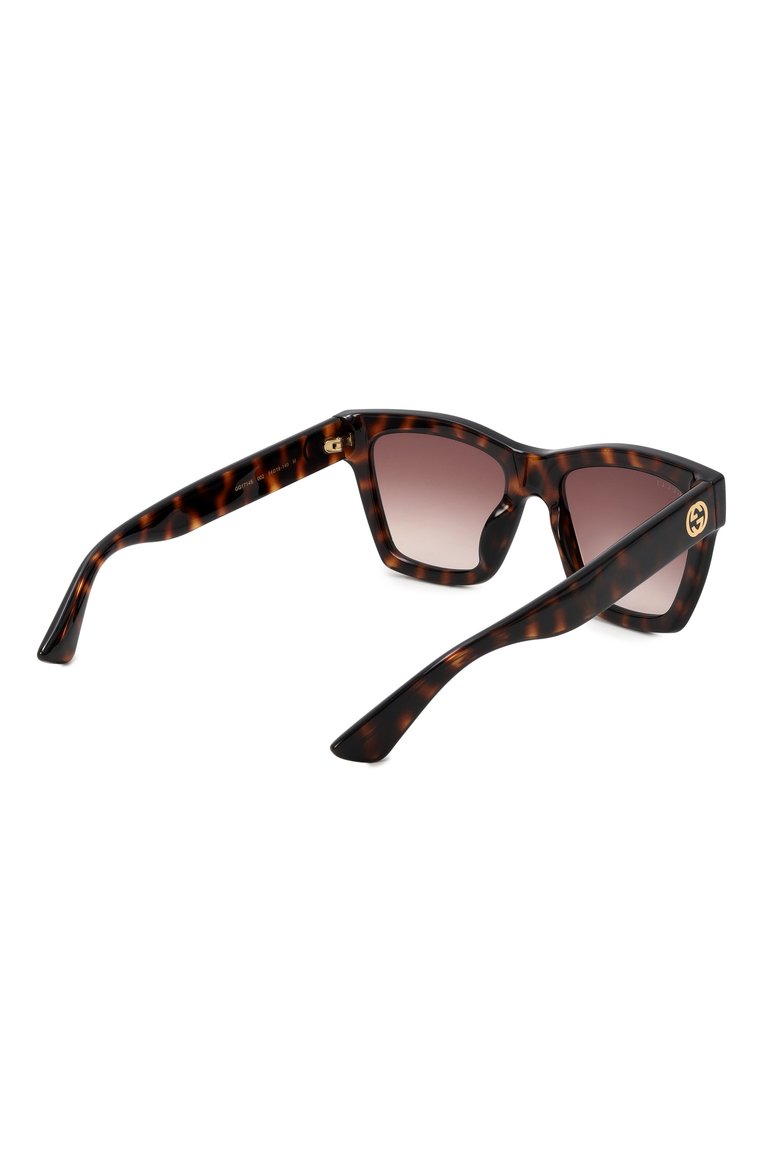 Женские солнцезащитные очки GUCCI коричневого цвета, арт. GG1714S 002 | Фото 4 (Тип очков: С/з; Нос: Не проставлено; Материал: Пластик; Региональные ограничения белый список (Axapta Mercury): Не проставлено; Очки форма: Квадратные; Оптика Гендер: оптика-женское)