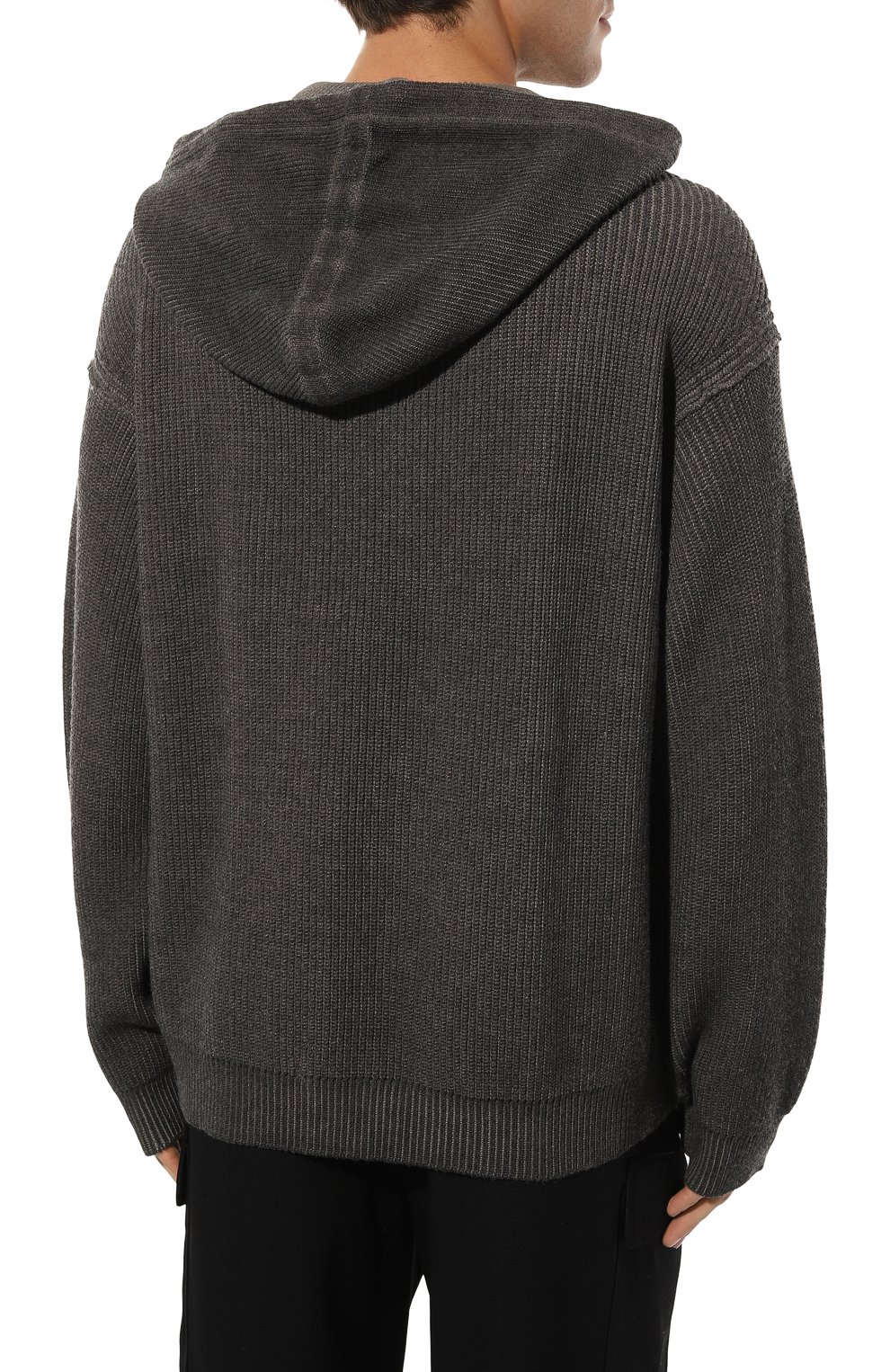 Кардиган из хлопка и шерсти JUUN.J серого цвета по цене 79250 руб., арт. JC3951P61/3, фото 4 Кардиган из хлопка и шерсти JUUN.J, арт. JC3951P61/3, фото 4