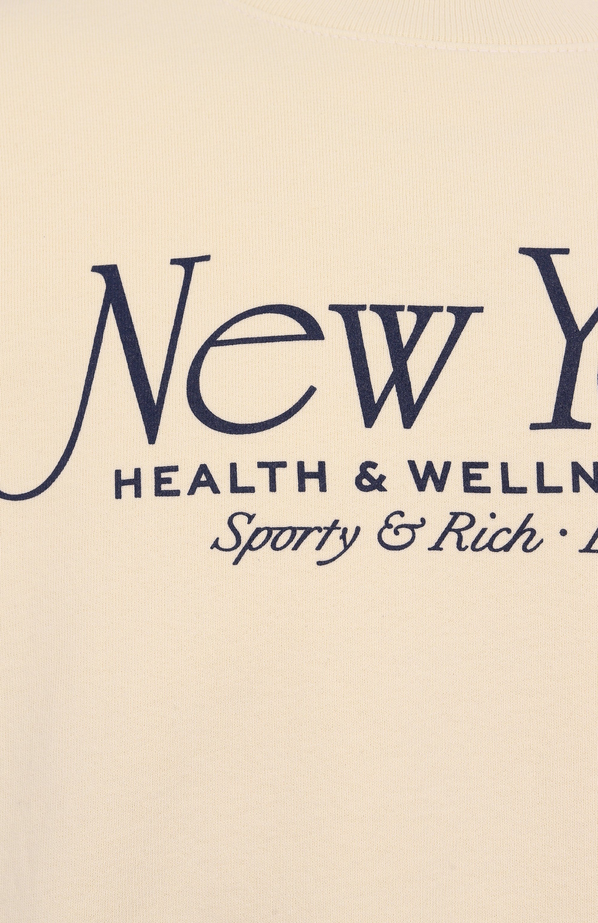 Хлопковый свитшот SPORTY AND RICH кремового цвета по цене 22650 руб., арт. ST071508034CR01, фото 10 Хлопковый свитшот SPORTY AND RICH, арт. ST071508034CR01, фото 10