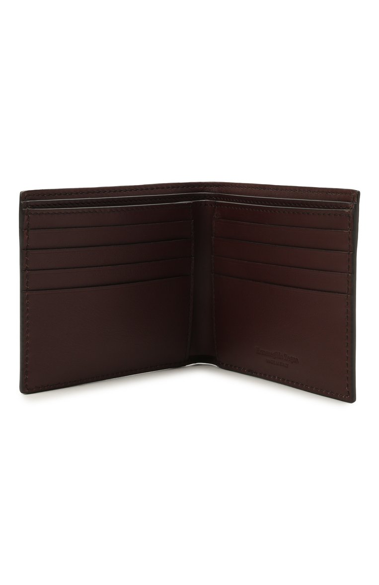 Мужской кожаное портмоне ZEGNA бордового цвета, арт. E1155W-LHC0R | Фото 3 (Материал: Натуральная кожа; Нос: Не проставлено)