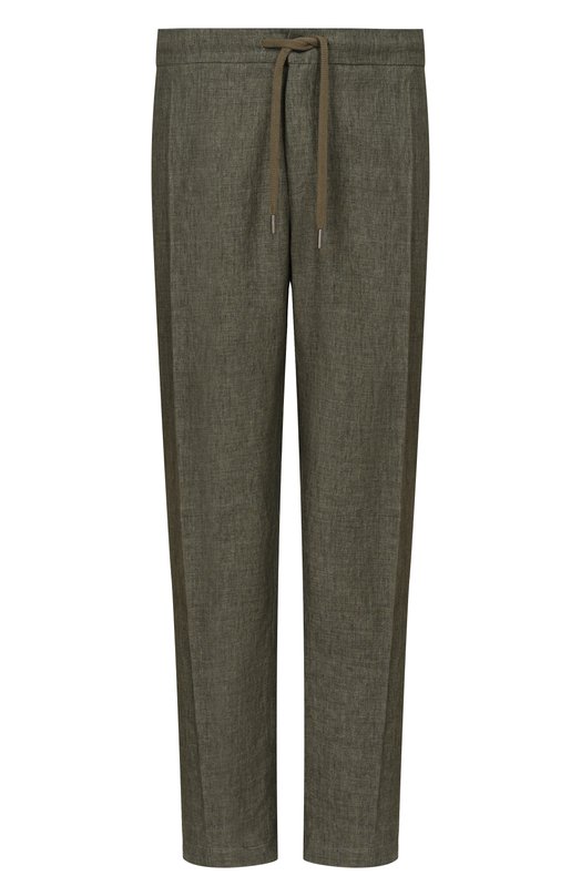 Льняные брюки Capobianco 20M811.LL00. Хаки 20M811.LL00.