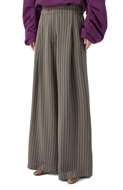 Брюки из вискозы DRIES VAN NOTEN серого цвета по цене 79550 руб., арт. 130909/3067, фото 3 Брюки из вискозы DRIES VAN NOTEN, арт. 130909/3067, фото 3