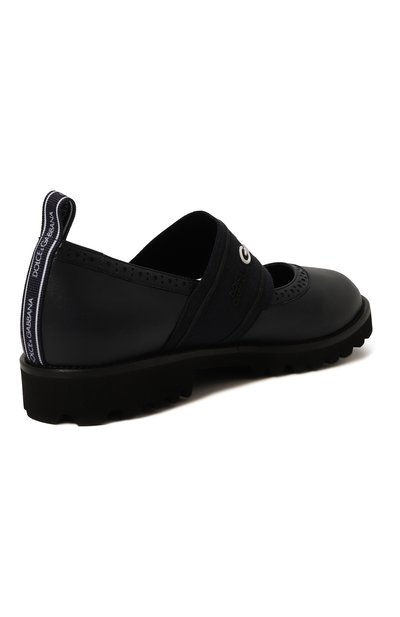 Кожаные туфли DOLCE & GABBANA темно-синего цвета по цене 35100 руб., арт. D10960/AW087/37-39, фото 3 Кожаные туфли DOLCE & GABBANA, арт. D10960/AW087/37-39, фото 3