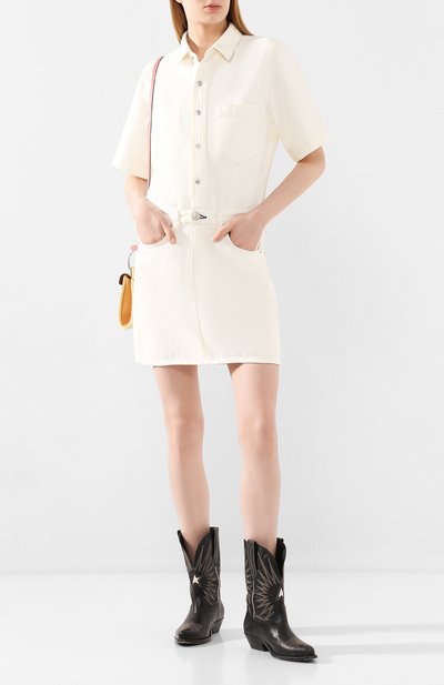 Джинсовое платье RAG AND BONE белого цвета по цене 37350 руб., арт. WCW20S3031VP31, фото 2 Джинсовое платье RAG AND BONE, арт. WCW20S3031VP31, фото 2