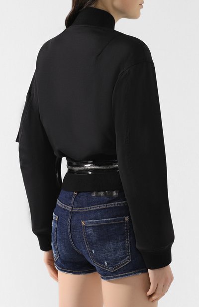 Шерстяной бомбер DSQUARED2 черного цвета по цене 125500 руб., арт. S75AM0613/S49597, фото 4 Шерстяной бомбер DSQUARED2, арт. S75AM0613/S49597, фото 4