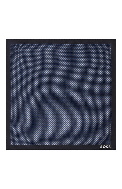 Шелковый платок BOSS синего цвета по цене 5880 руб., арт. 50499598, фото 3 Шелковый платок BOSS, арт. 50499598, фото 3