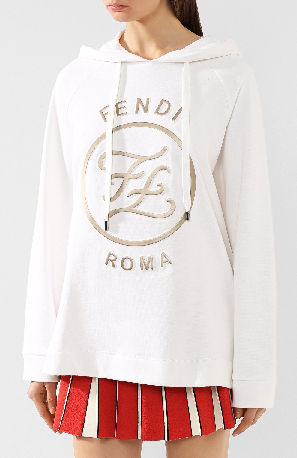 Худи FENDI белого цвета по цене 55050 руб., арт. FAF105 AA4H, фото 3 Худи FENDI, арт. FAF105 AA4H, фото 3
