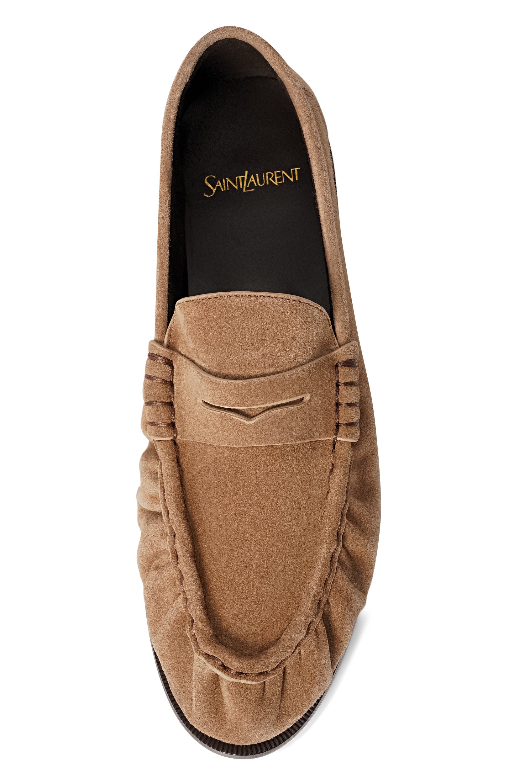 Замшевые пенни-лоферы le loafer SAINT LAURENT, арт. A001MM/27DTT, фото 6