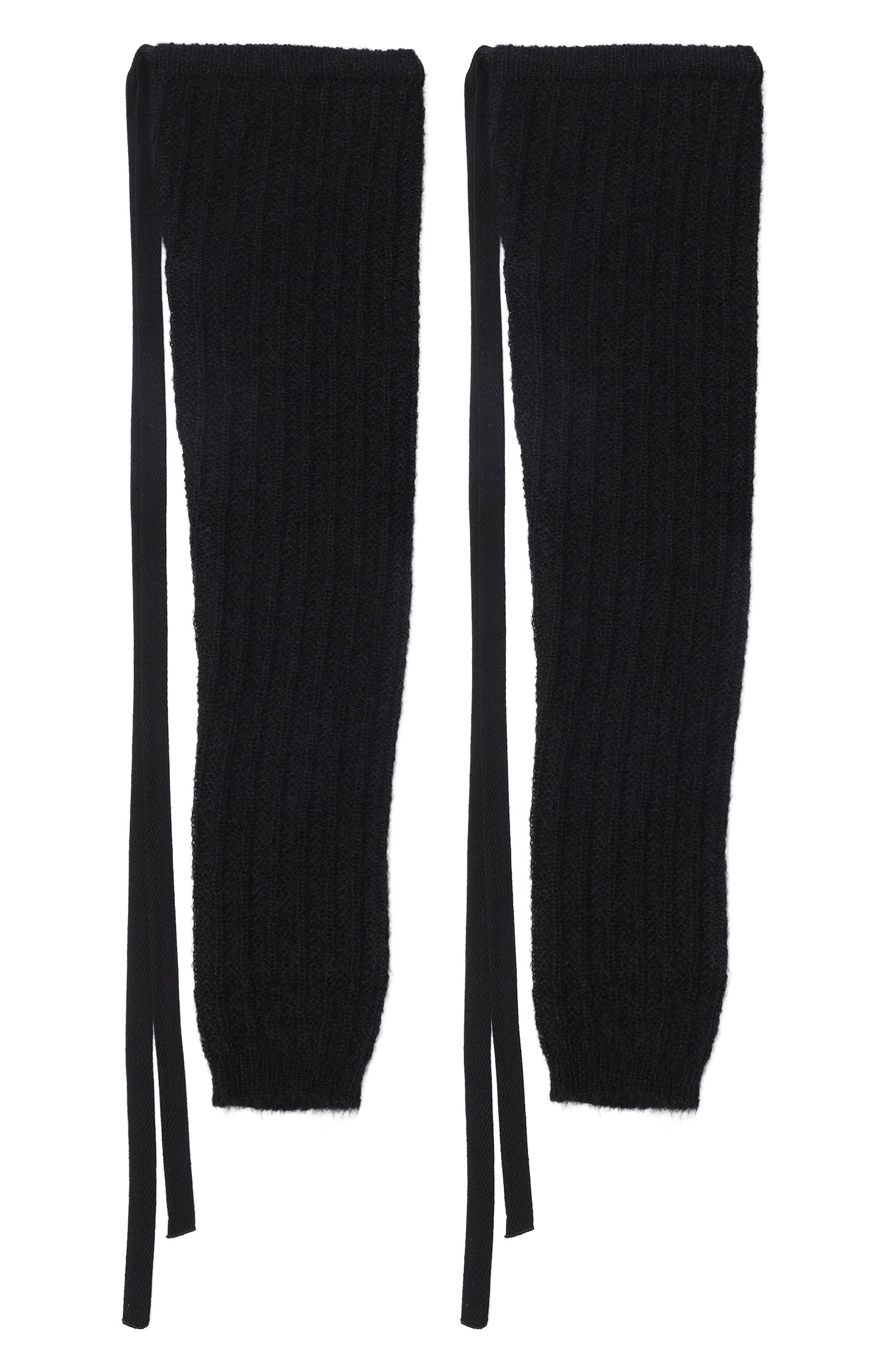 Митенки из шерсти и шелка ANN DEMEULEMEESTER черного цвета по цене 55600 руб., арт. B0014347/KN069, фото 1 Митенки из шерсти и шелка ANN DEMEULEMEESTER, арт. B0014347/KN069, фото 1