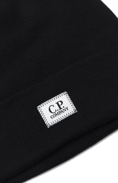 Шерстяная шапка C.P. COMPANY темно-синего цвета по цене 13500 руб., арт. 19CMAC305A005509A, фото 3 Шерстяная шапка C.P. COMPANY, арт. 19CMAC305A005509A, фото 3