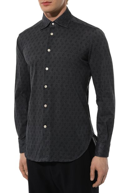 Хлопковая рубашка KITON, арт. UCIH06491, фото 3