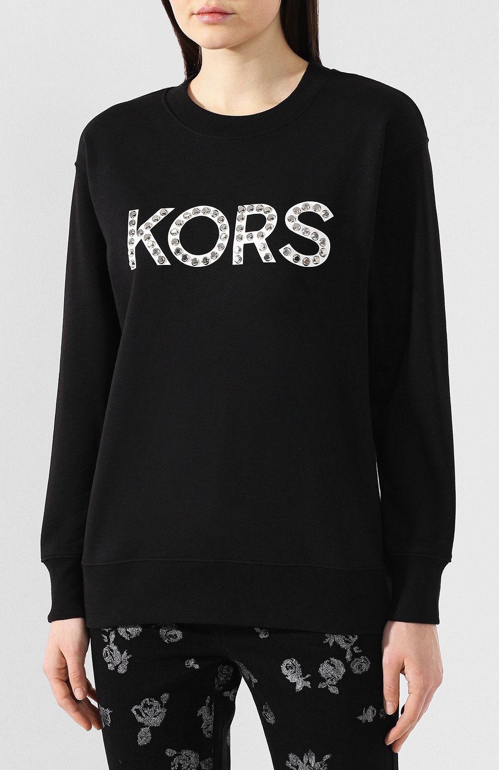 Хлопковый пуловер MICHAEL MICHAEL KORS черного цвета по цене 12600 руб., арт. MH85M2Z97F, фото 3 Хлопковый пуловер MICHAEL MICHAEL KORS, арт. MH85M2Z97F, фото 3