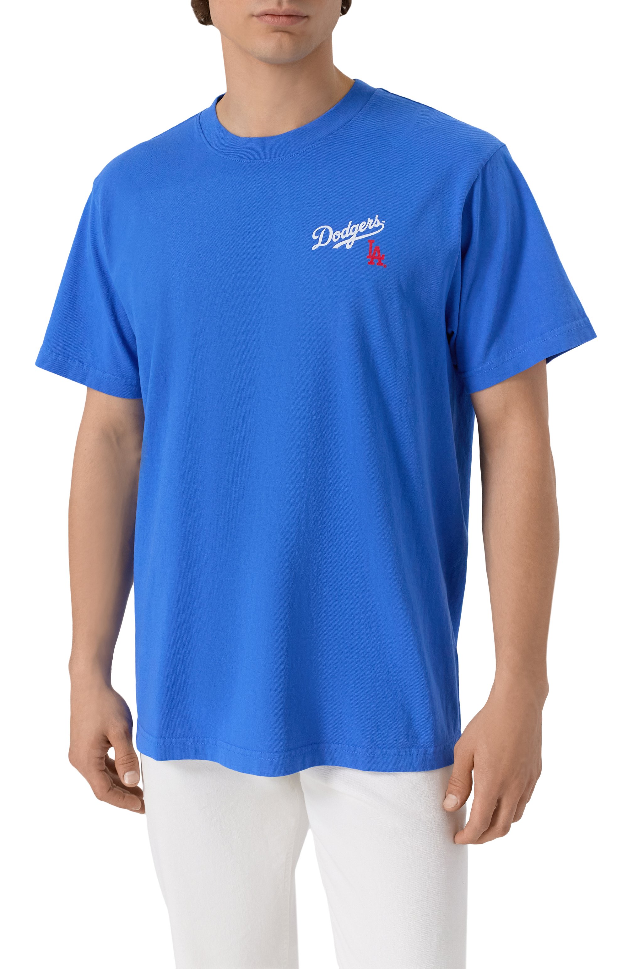 Хлопковая футболка sporty & rich x la dodgers SPORTY AND RICH, арт. T0043627666BL120, фото 3