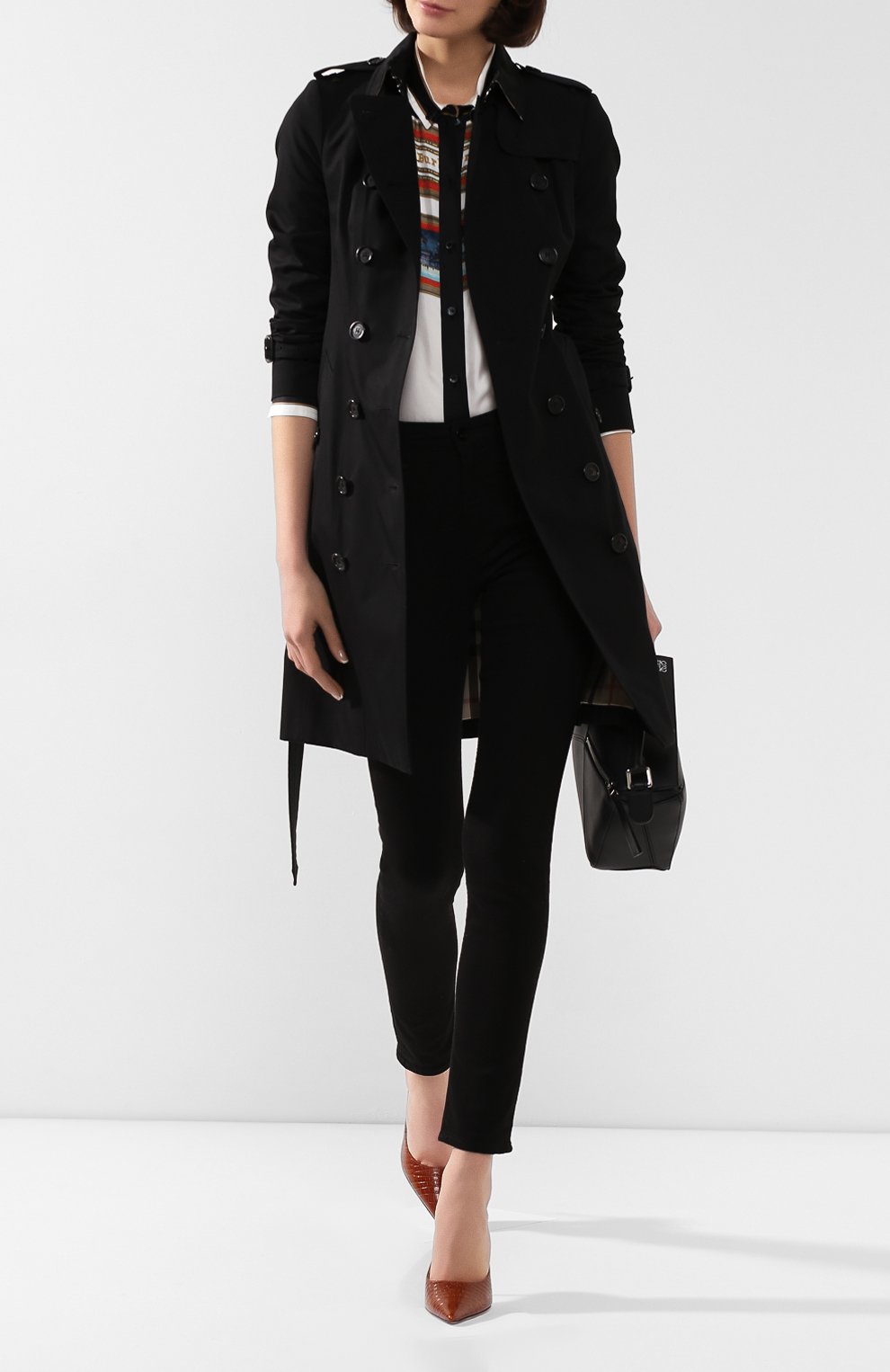 Хлопковый тренч sandringham BURBERRY черного цвета по цене 225000 руб., арт. 3900545, фото 2 Хлопковый тренч sandringham BURBERRY, арт. 3900545, фото 2