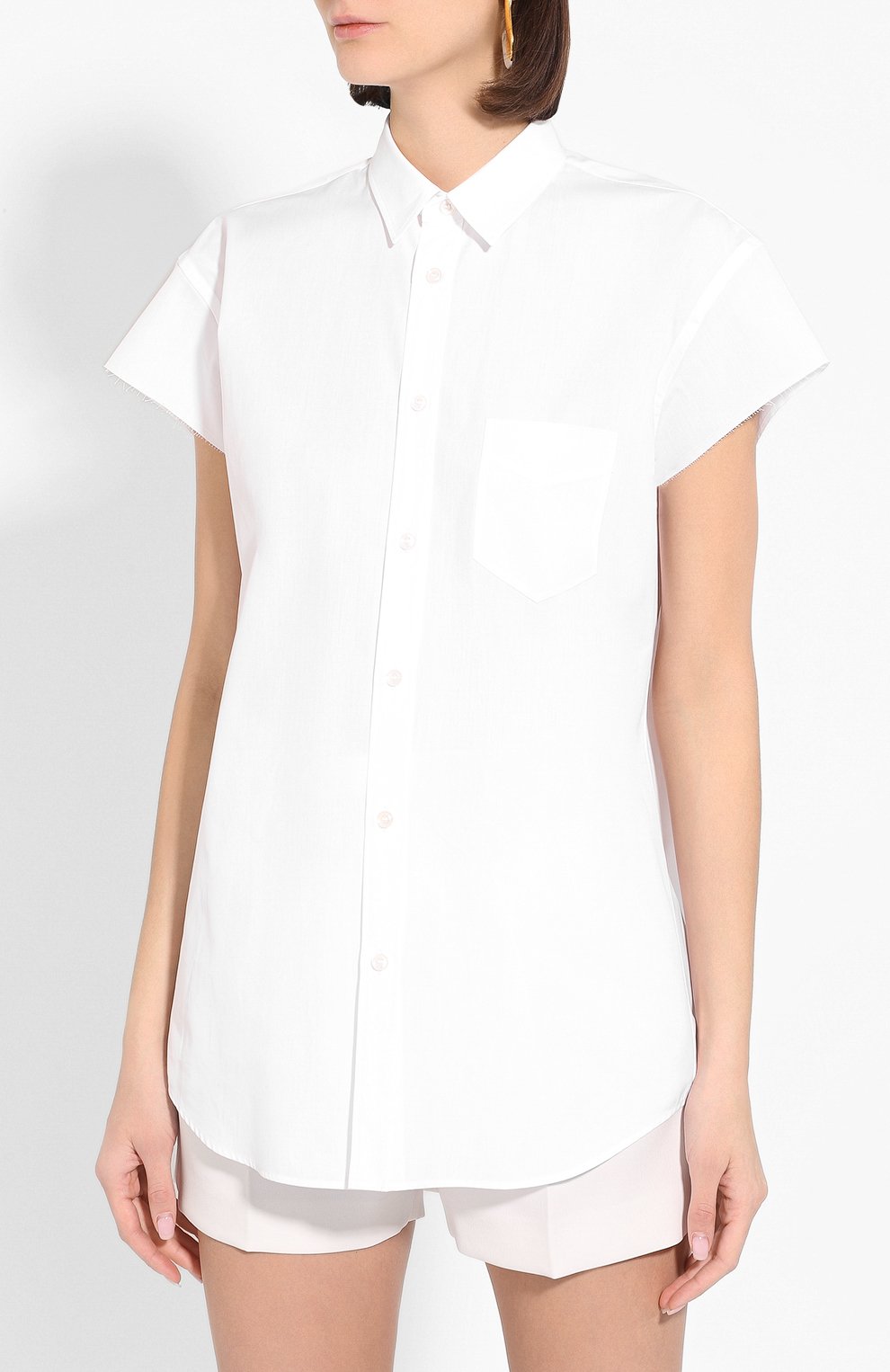 Хлопковая рубашка MAISON MARGIELA белого цвета по цене 38850 руб., арт. S29DL0172/S43001, фото 3 Хлопковая рубашка MAISON MARGIELA, арт. S29DL0172/S43001, фото 3