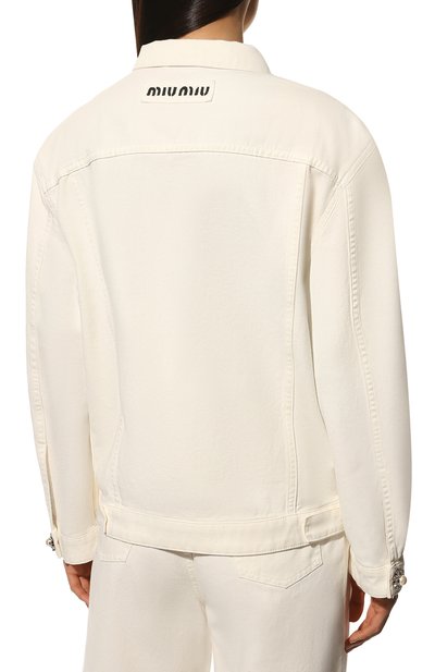 Джинсовая куртка MIU MIU, арт. GWB121-4YE-F0009, фото 4