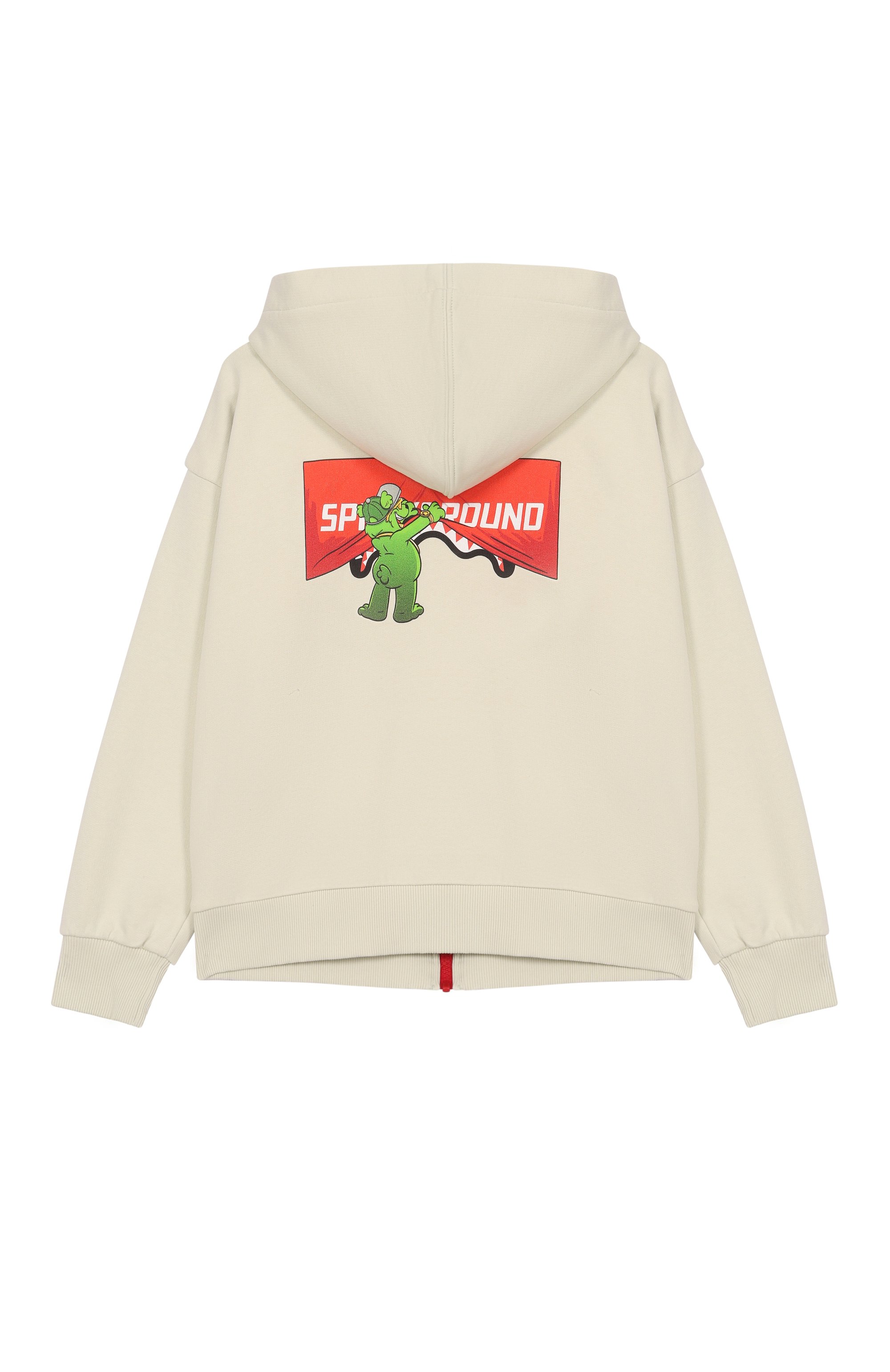 Хлопковая толстовка SPRAYGROUND, арт. SPY1421ESAGE/SH0W THE SHARK SAGE 0VER FULL ZIP H00, фото 2