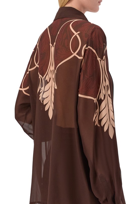 Блузка из вискозы Elie Saab SH130PF25VI006 Коричневый  SH130PF25VI006 Фото 5