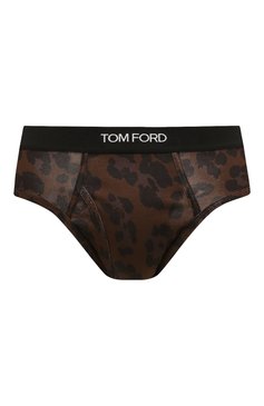 Мужские хлопковые брифы TOM FORD коричневого цвета, арт. T4LC1111 | Фото 1 (Кросс-КТ: бельё; Материал сплава: Проставлено; Нос: Не проставлено; Материал внешний: Хлопок; Мужское Кросс-КТ: Трусы)