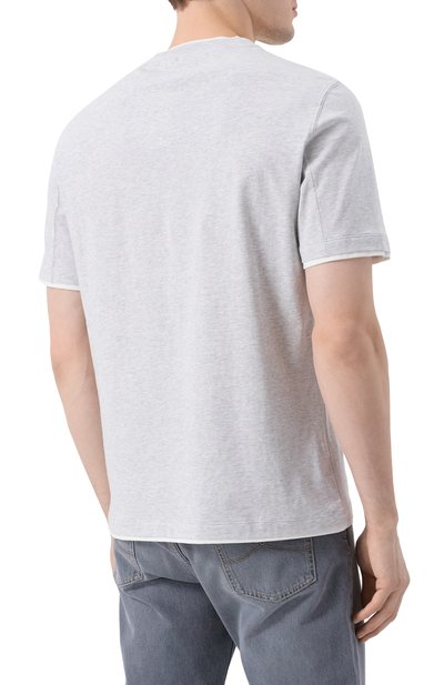 Хлопковая футболка BRUNELLO CUCINELLI, арт. M0B137427, фото 4