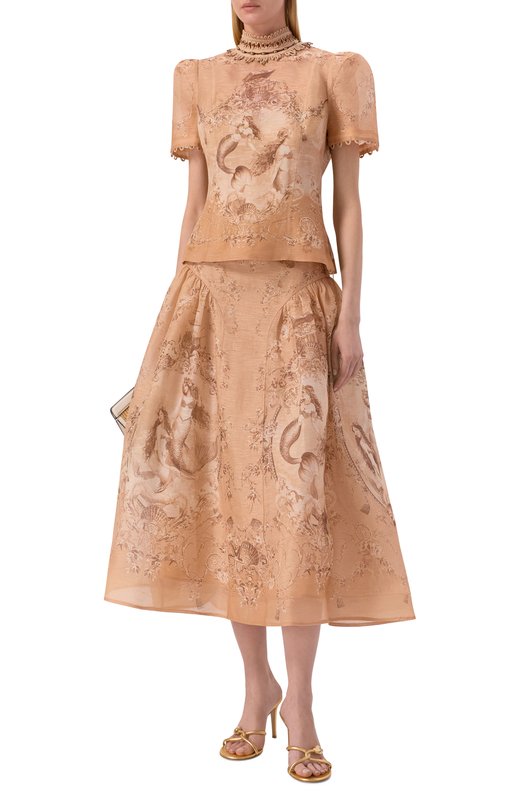 Льняной топ Zimmermann 6942TC261 Бежевый  6942TC261 Фото 2