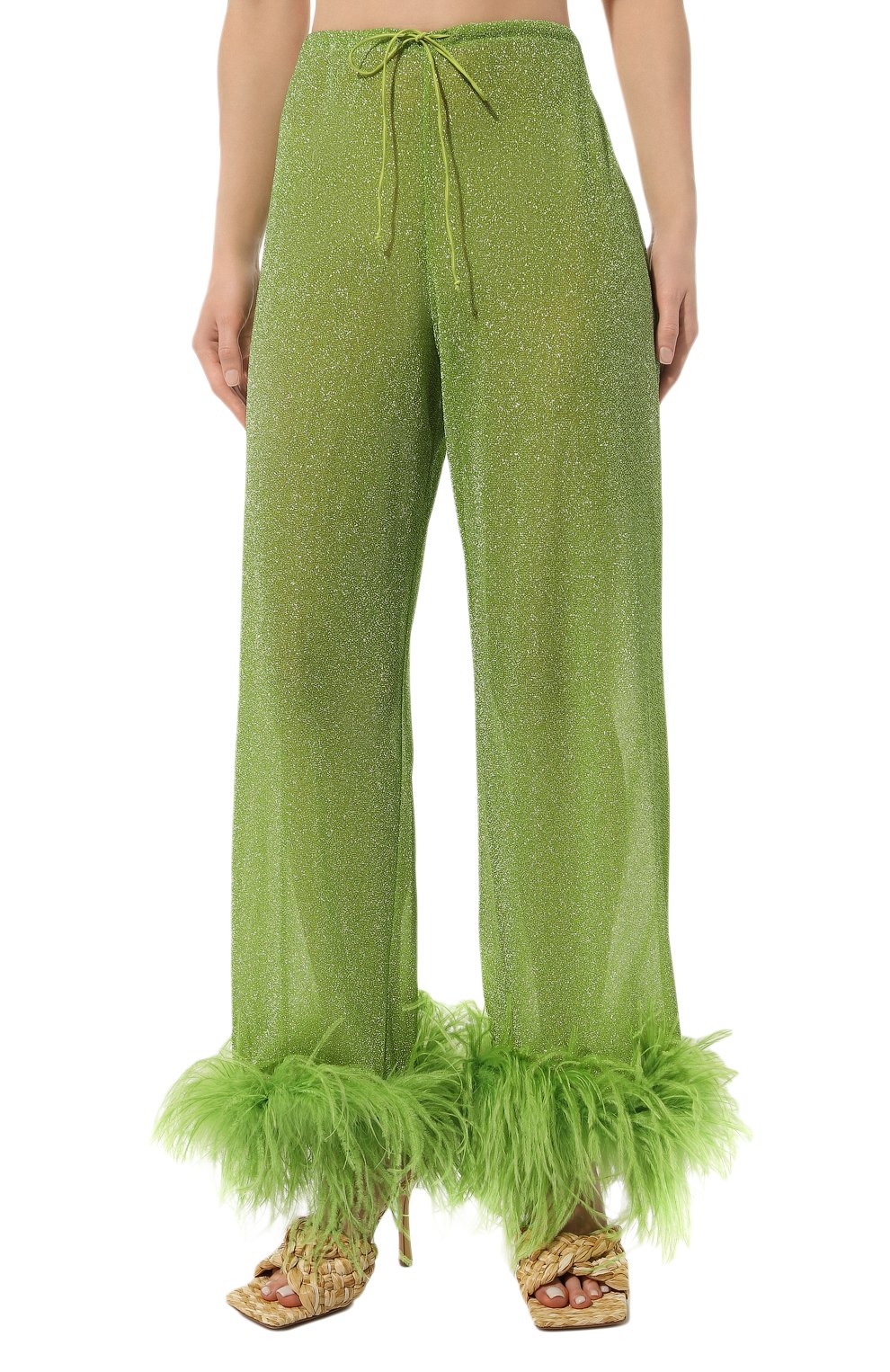 Брюки с отделкой перьями OSEREE, арт. LPF235, фото 3