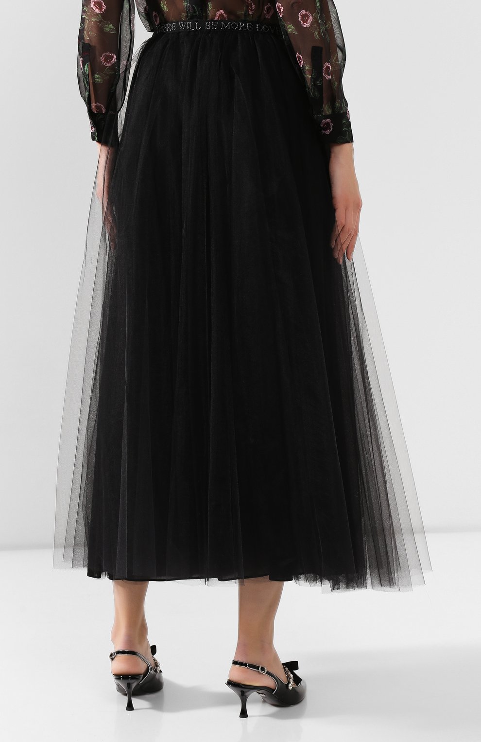 Юбка VALENTINO черного цвета по цене 361000 руб., арт. SB0RA1Y01ED, фото 4 Юбка VALENTINO, арт. SB0RA1Y01ED, фото 4
