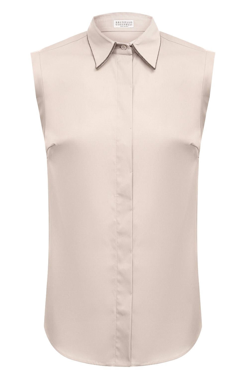 Хлопковая рубашка BRUNELLO CUCINELLI кремового цвета по цене 68800 руб., арт. M0091MA616, фото 1 Хлопковая рубашка BRUNELLO CUCINELLI, арт. M0091MA616, фото 1