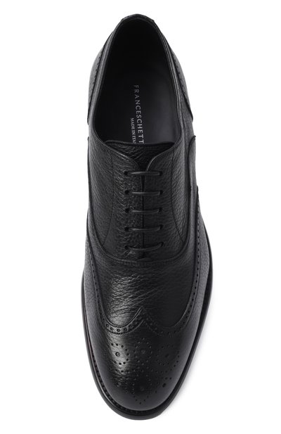Кожаные оксфорды FRANCESCHETTI черного цвета по цене 61350 руб., арт. 0724010/CERV0, фото 5 Кожаные оксфорды FRANCESCHETTI, арт. 0724010/CERV0, фото 5