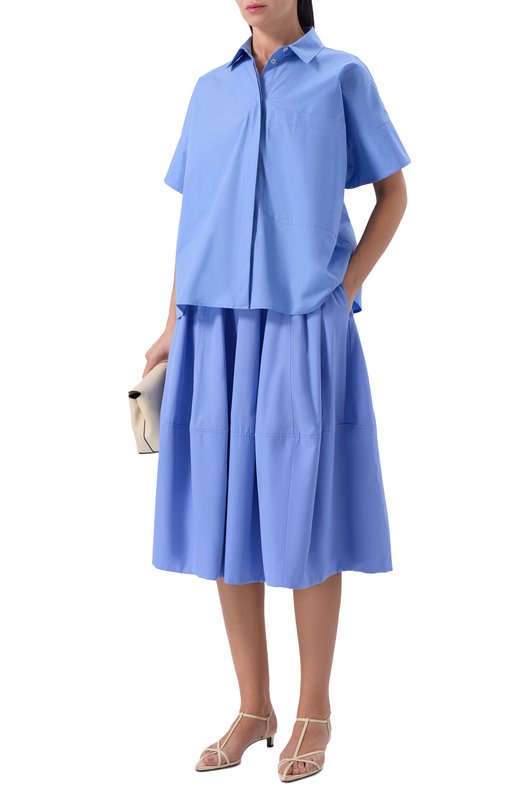 Хлопковая юбка Co 3513LCSP-C0RE Голубой  3513LCSP-C0RE Фото 2