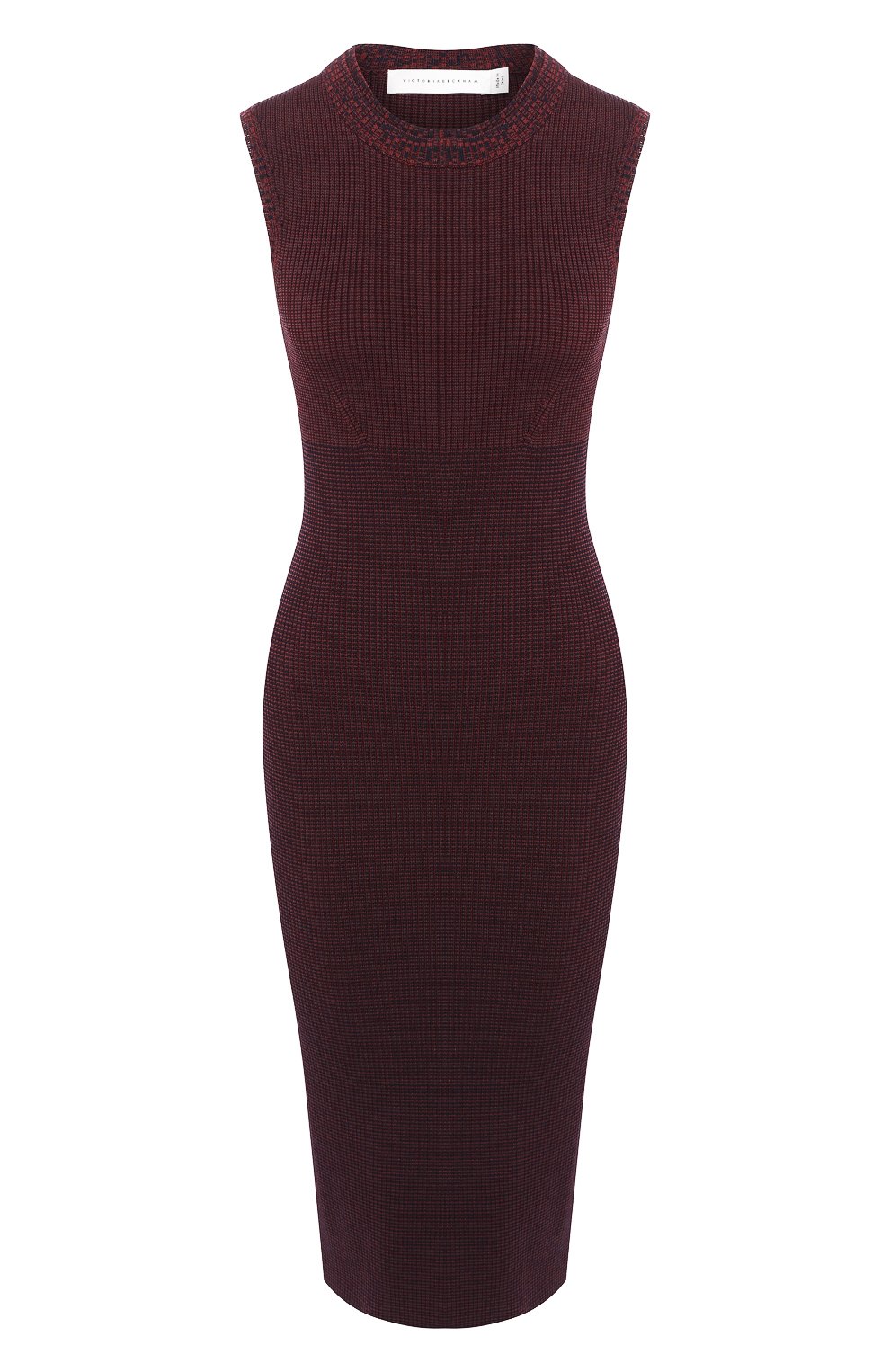 Платье из смеси хлопка и вискозы VICTORIA BECKHAM, арт. DR KNT 6720 PSS19 C0TT0N M0ULINE, фото 1