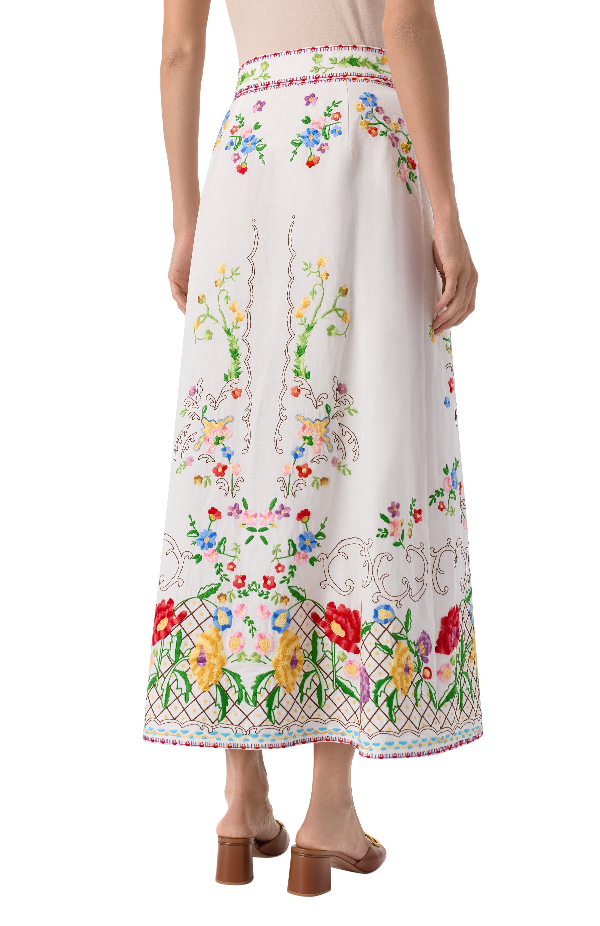 Юбка хлопка и льна VALENTINO, арт. 6B3RACP790D, фото 4