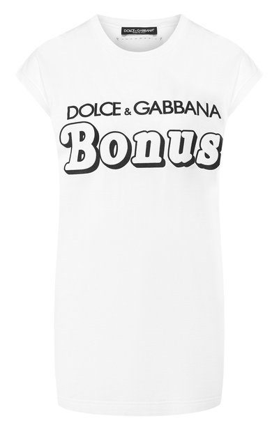 Женская хлопковая футболка DOLCE & GABBANA, арт. F8K73Z/HH7ME