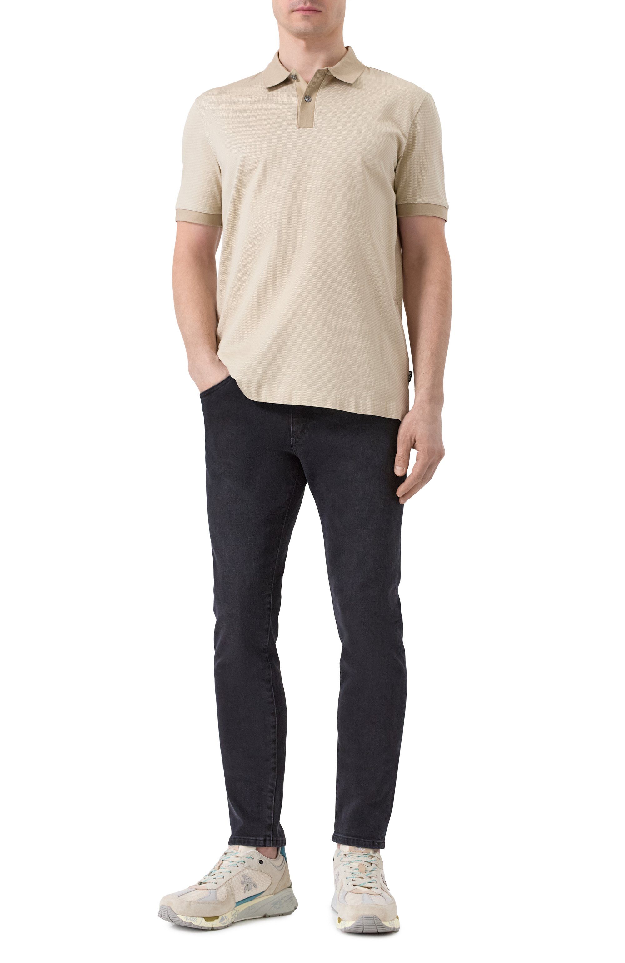 Хлопковое поло BOSS, арт. 50532246, фото 2