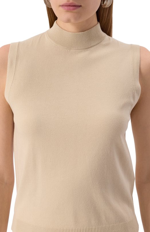 Топ из вискозы Weekend Max Mara BELGI0 Бежевый  BELGI0 Фото 5